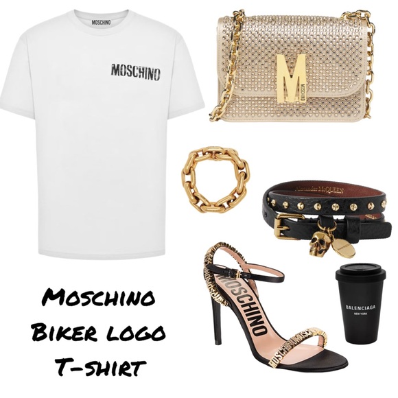 Moschino Tops - Moschino Biker Logo Stretch Jersey T-shirt (Men’s & Women’s)
